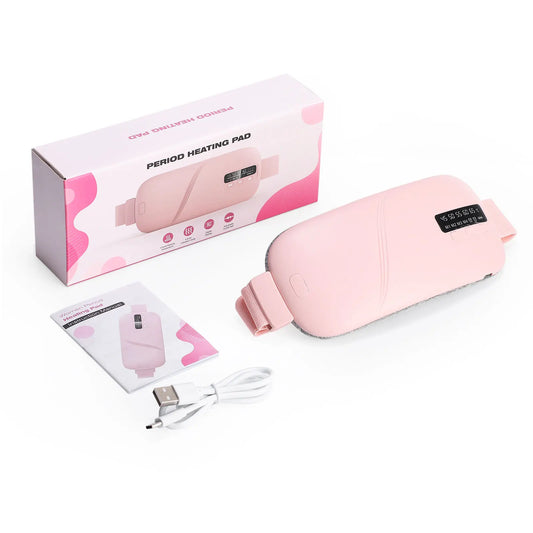 Women Menstrual Heating Pads Effective Hot Compress Period Relief Belt Rechargeable Heated Waist Massager Tools